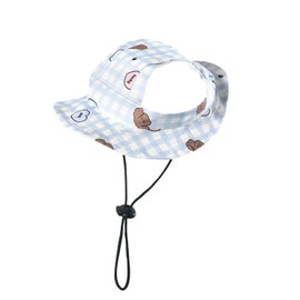 Cat Hat Summer | Dog hat |Adjustable Strap | Pet Headwear for Cats and Small Pets|2 Styles Novelty Design | Pet Clothing Accessories | Outdoor Travel Streetwear Accessory | puppy (Blue)