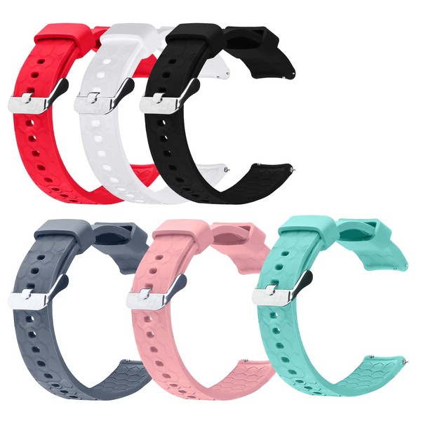 FitTurn [6pack bands Compatible with Bozlun B36 Smart Watch -Silicone Replacement Wristband Strap Quick Release Rubber Watch Bands for Bozlun Activity Fitness Tracker Men Women