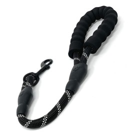 One Piece Soft Padded Short Dog Leash Non-Slip Comfortable Handle Short Dog Ropes Useful Reflective Threads Dog Leash for Small Medium Large Dogs