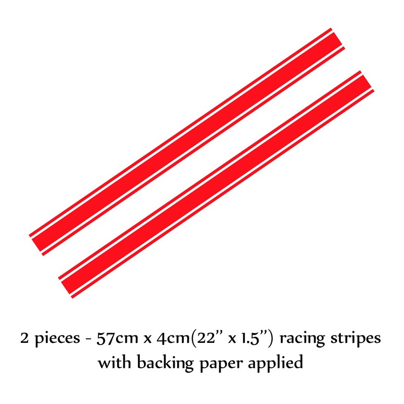 DesignDivil Custom Guitar Or Bass Racing Stripes Sticker Sticker Pack