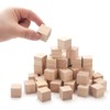 Unfinished Wooden Blocks for Crafts 1 inch, 50PCS Blank Wood