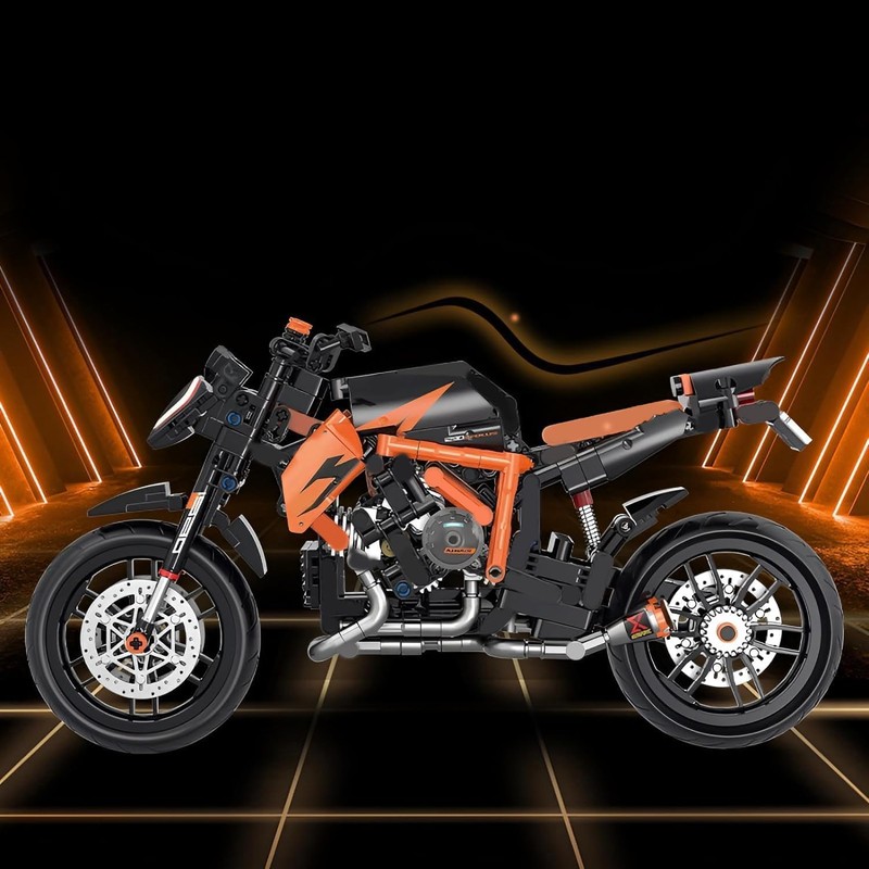 NUOJIAYING Technik Motorcycle Building Blocks for Superduke 1290R, 579 Pieces