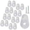 suiwotin 25pcs Glass Retainer Clips, Plastic Mirror Holder Clips, Clear