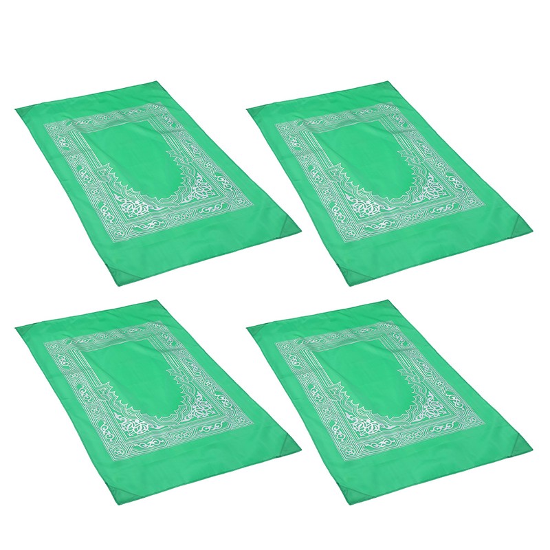 4Pcs Portable Zipper Bag Compass Muslim Prayer Mat Carpet Worship