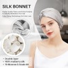 Gorro Dormir 100 Seda Morera Mujeres Hombres Cabello Rizado Fino