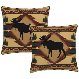 DATANSEN Set of 2 Square 18x18 inch Pillow Covers Decorative Throw Pillows Soft Velvet Pillowcase Square Cushion Cases (45x45 cm)