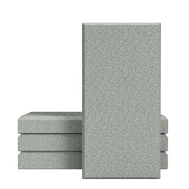 Duzzy 4Pcs Acoustic Panels, Self-adhesive Soundproof Wall Panels, Acoustic Panels Sound Absorbing for Office, Recording Studio, Home Theater, Piano Room (Dark Gray)