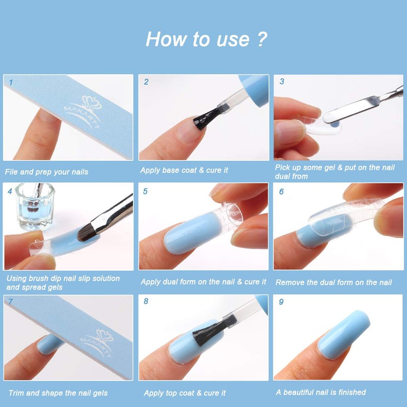 Makartt Poly Nail Gel Set, 4 Colours, Nail Extension Gel