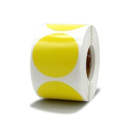 Hcode 1.5 Inches Direct Thermal Labels Self-Adhesive Circle Color Dot Blank Shipping Address Labels 500Pcs/Roll Compatible with Rollo & Zebra Desktop Printers