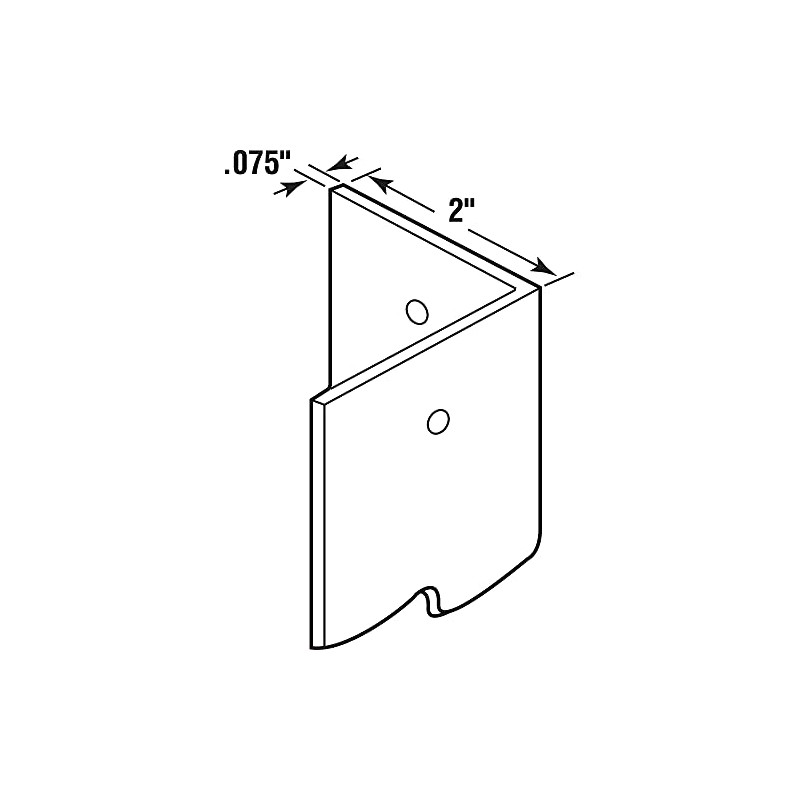Prime-Line MP10857 Stainless Steel Corner Shield with Fasteners, 2 x