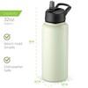 SipX™ Triple-Insulated Stainless Steel Water Bottle 32oz. With 3 Lids,