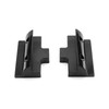 Set of 2 black plastic side mounting brackets for fitting