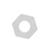 50Pcs Hex Nuts Plastic Environmental Protection Corrosion White Resistance Hexagonal