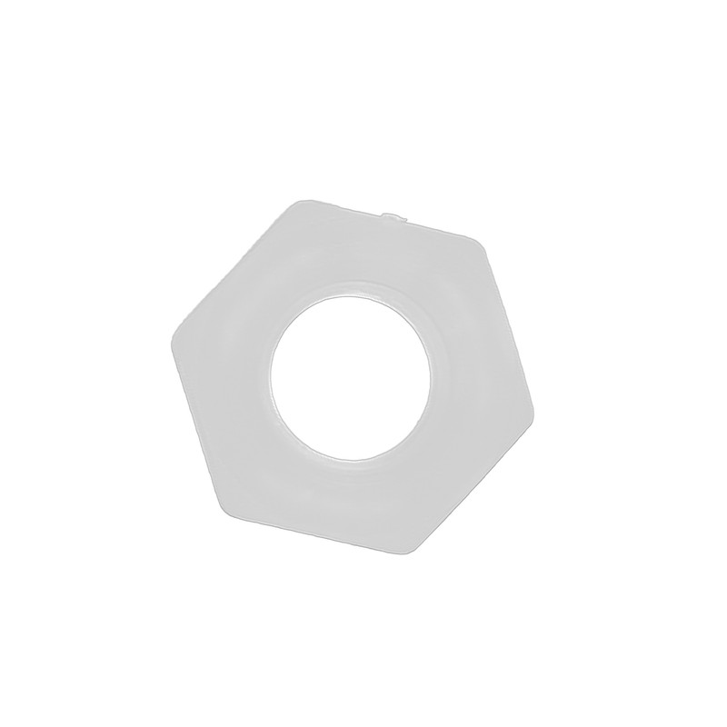 50Pcs Hex Nuts Plastic Environmental Protection Corrosion White Resistance Hexagonal