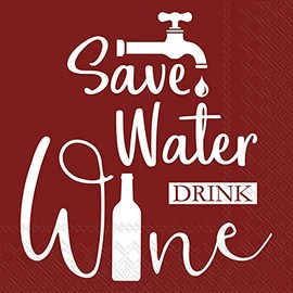 Boston International IHR Cocktail Napkins 3 Ply Pack of 20 5" x 5" Water Saving