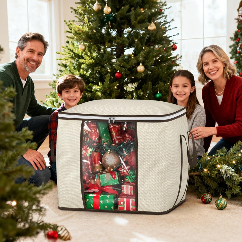 SLEEPING LAMB 170L Huge Blanket Storage Bag, Sturdy Oxford Fabric