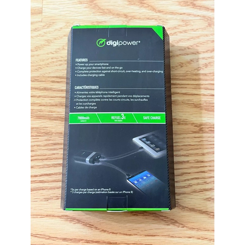 DigiPower Re-Fuel Portable Charger 7800 mAh Capacity