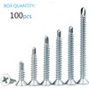 100pcs 4.2 * 50mm Cross Countersunk Drill Tail Self Drilling