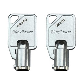 KeyPower Keys (2) GR800 Tubular Key for Greenwald Commercial Washer Door/Service Panel/Coin Washing Machine, Compatible with Maytag Whirlpool Speed Queen ESD Lock