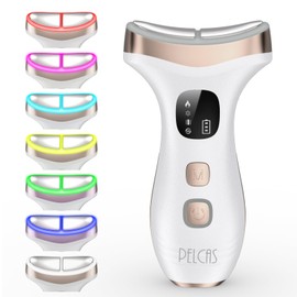 PELCAS Gesichtsmassagegerät Gegen Falten Gesicht Schönheit Gerät mit 3 Modi Beauty Gesichtsgerät 16℃ Kalte & 46℃ Wärme für Hautstraffung & Lifting EMS Gesichtsmassage für Damen Herren V Face Gerät