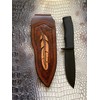 Leather Knife Sheath for Buck 692 Vanguard or Zipper. Tooled