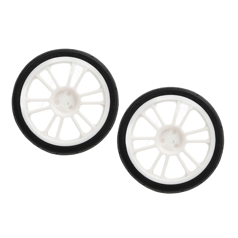 2PCS RC Racing Tire Plastic Wheel Hub and Rubber Tire