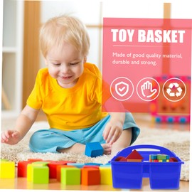 DOITOOL 2Pcs Portable Classroom Storage Basket with Handle Capacity Art Supply Organizer Easy Clean Sundries Container for Painting Tools and Stationery