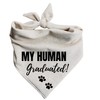 My Human Graduated! Dog Bandana Minimal Cream Beige (Large)