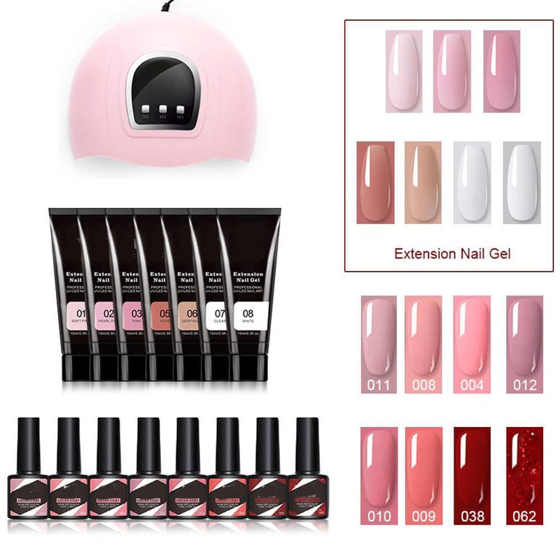 Nail Polish Set Nail Extension Gels LED Nail Lamp Base