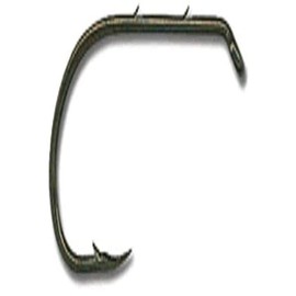 Mustad Classic Reversed Point Forged Turned Down Small Ball Eye Beak Baitholder Hook with Special Long Shank and 2 Baitholder Barbs (Pack of 10), Bronze, 8 (92641-BR-8-10)