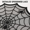 30cm Black Spider Web Placemat for Halloween – Lace-Style Round