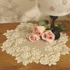Heritage Lace Tea Rose Doily, 15", Ecru