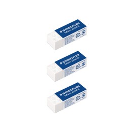 STAEDTLER Mars Plastic Eraser Pack Of 3 Plastic Mini, White