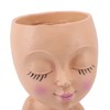 Resin Face Plant Pot Creative Cute Small Drinking Coffee Succulent