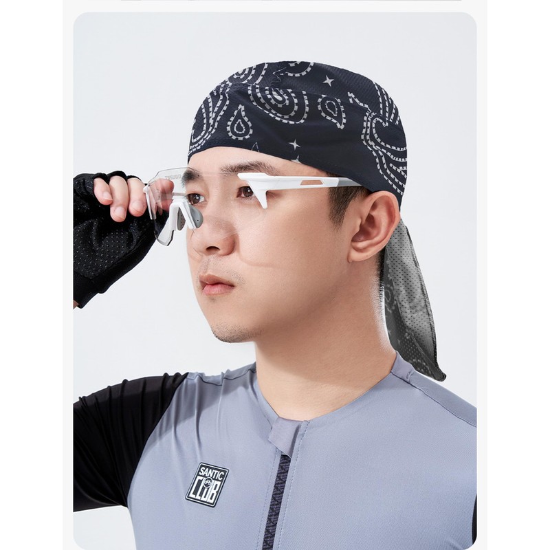 Trifong Bandana Cap, UV Protection, Paisley Pattern, Bandana, Pirate Hat,