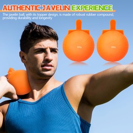Silipull 800 Gram Javelin Ball Throwing Nocken Ball Orange Javelin Nockenball for Men Women Sports Training Field Accessories
