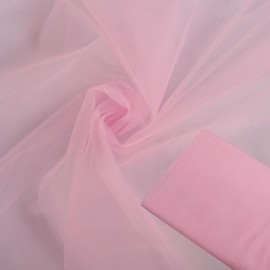 Maclemon Light Pink Tulle Fabric Roll 108 Inch x 10 Yards for DIY Crafts Weddings Sewing DIY Projects Gift Wrap and More - Multiple Colours of Tulle mesh
