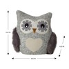 Elements Decorative Polyester Owl Door Stopper, Gray