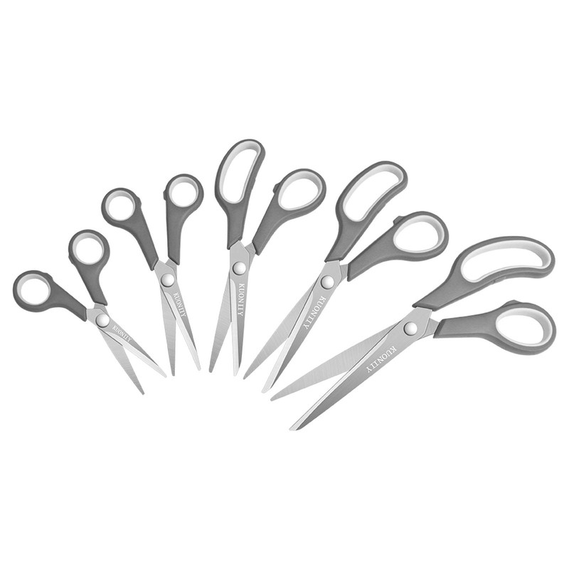 KUONIIY Scissors Ultra Sharp Blades Soft Comfort-Grip Handles Multi-Purpose Scissors