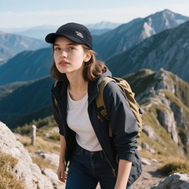 Clakllie Quick-Drying Short Brim Cap for Men Women Lightweight Baseball Cap with Short Peak Waterproof Running Dad Caps, CDGE-BSSQ2505-Black, Unit size