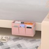 Edudif Dual-purpose Bedside Caddy Bedside Organizer, Bed Caddy with 6