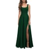 MUSHARE Women's Square Neck Sexy Split Cocktail Party Maxi Long