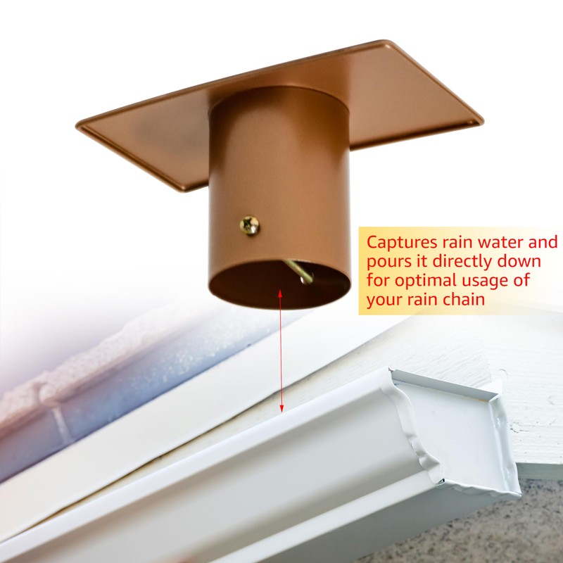 Trademark Innovations Rain Chain Gutter Adapter for Rain Chain Downspouts