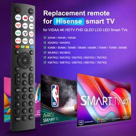 for Hisense-TV-Remote-Control Replacement, Universal Remote EN2Q36H for All Hisense VIDAA Smart TVs