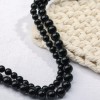 vanilla mountain Natural Black Agate Protective Stone Gemstone Beads for