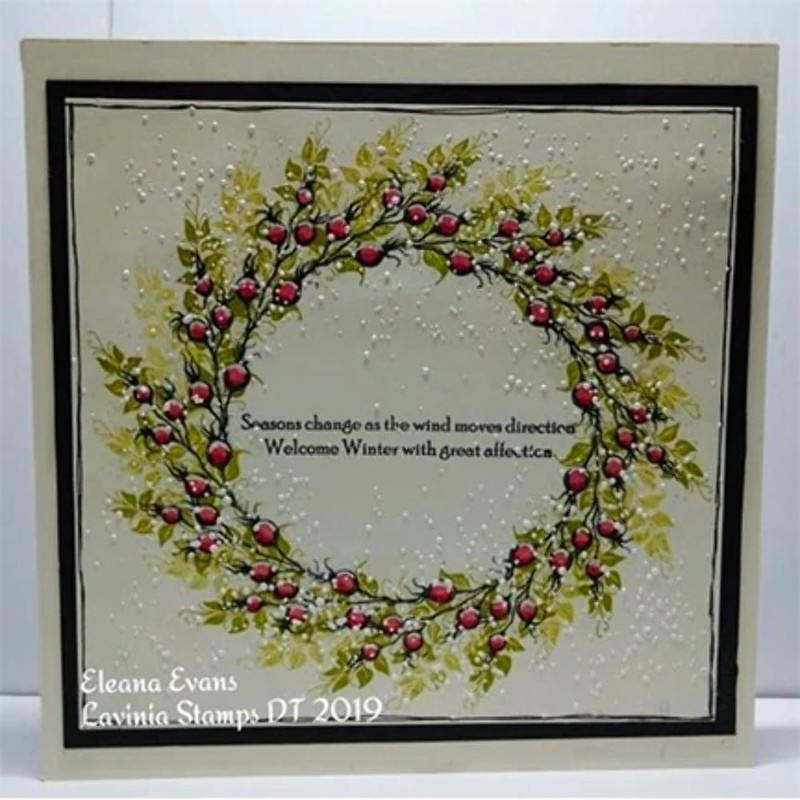 Lavinia Stamps, Clear Stamp - Berry Wreath with Mini Berries