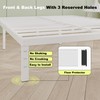 Cieemine 12 Inch White Full Size Bed Frame, Heavy Duty