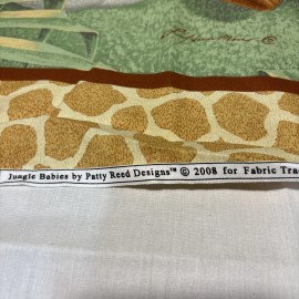 Fabric Traditions Jungle Babies Quilt Top Panel or Wall Hanging 36" x 45"