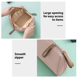 Feliciay Women's Portable Cosmetic Bag, Small Multifunctional Storage Bag, Handbag Cosmetic Bag, Cosmetic Storage for Travel, Bedroom, Bathroom and Other Occasions, Available in pink colour