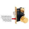 Prime-Line SE 27580 2-1/2 in. Backset, Entrance Mortise Lockset, Wrought